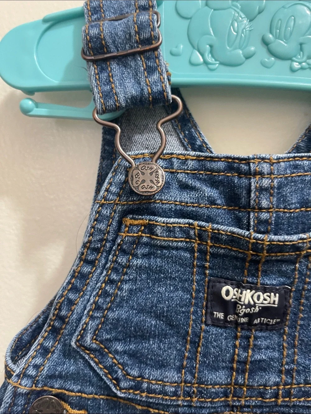 OshKosh B'gosh Blue Denim Kids Short Overalls